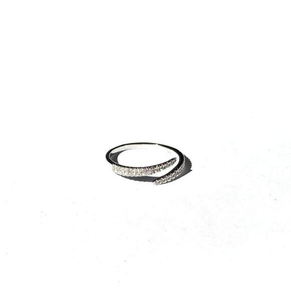 Ring Concierge Open Diamond Wrap Ring 14K White Gold Size 7 - Picture 2 of 7